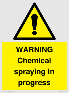 WARNING Chemical spraying in progress